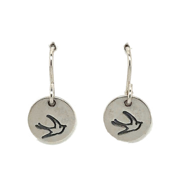 Earrings - Disks with Swallow
