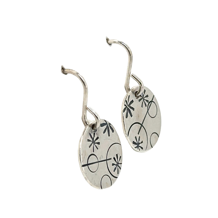 Earrings - Disks with Starscape