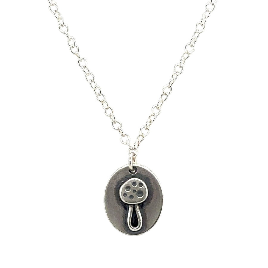 Necklace - Oval with Mushroom