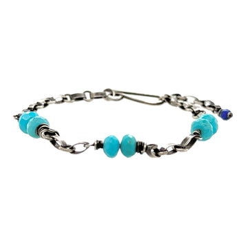Bracelet - Chain with Turquoise Nuggets