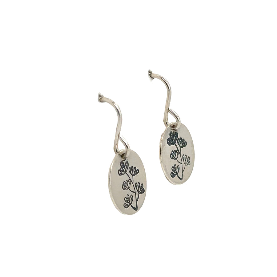 Earrings - Ovals with Blooms