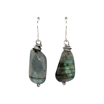 Earrings - Labradorite Nuggets