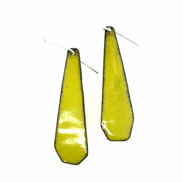 Chartreuse Petal Earrings