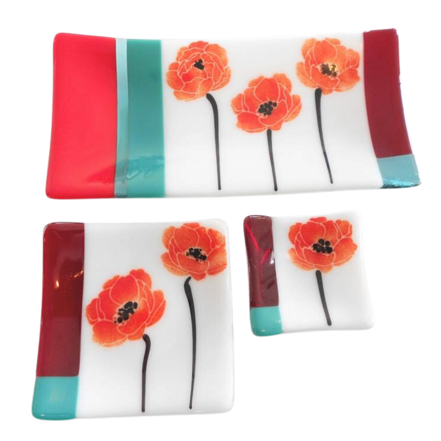Red Poppy Dishes
