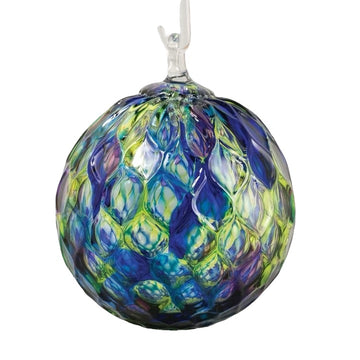 Blue Mosaic Diamond Facet Ornament