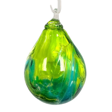 Aqua Wave Raindrop Ornament