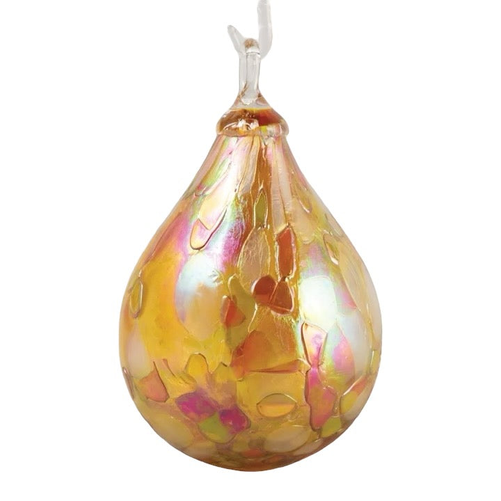 Gold Mosaic Raindrop Ornament