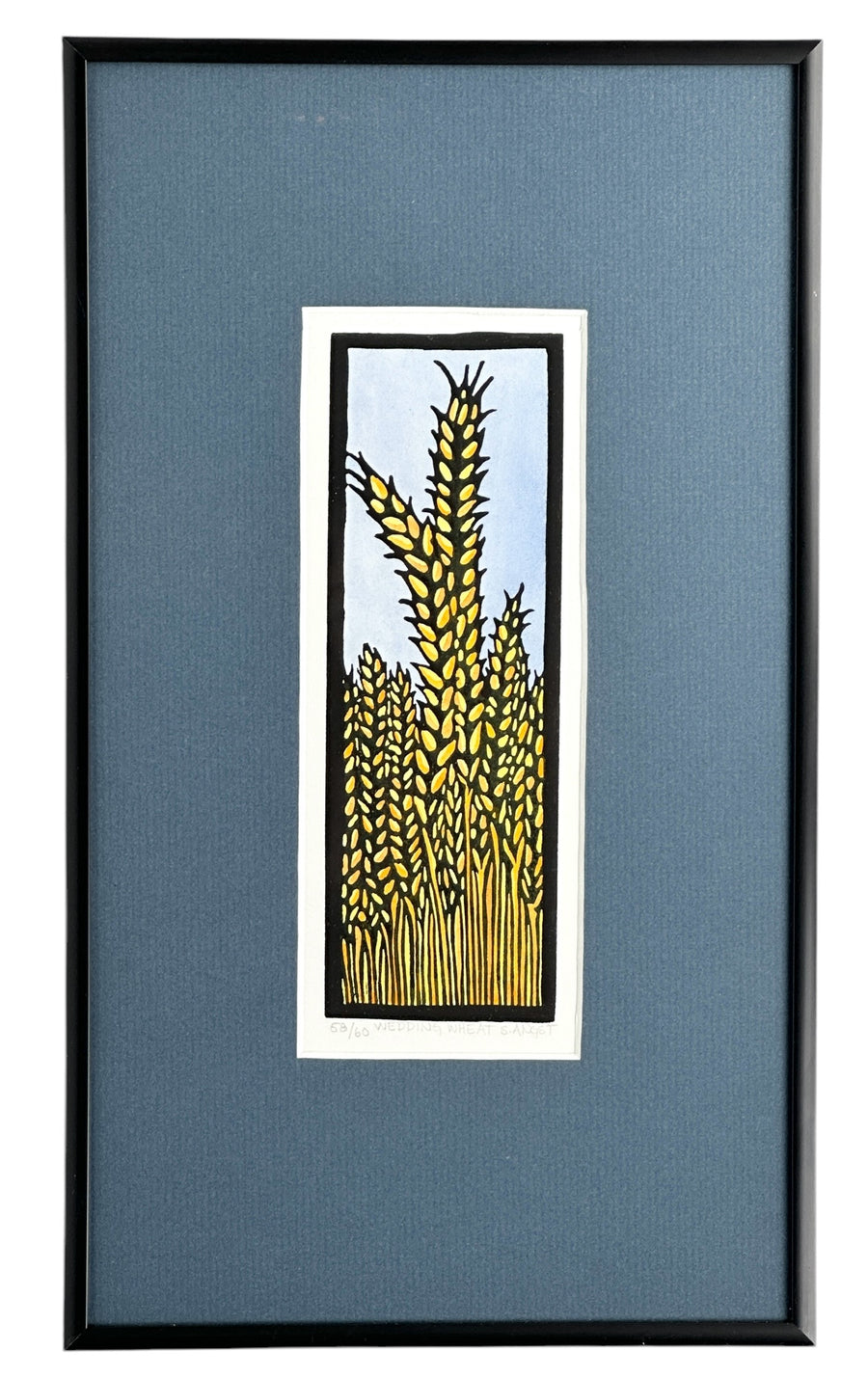 Wedding Wheat - Original Linocut