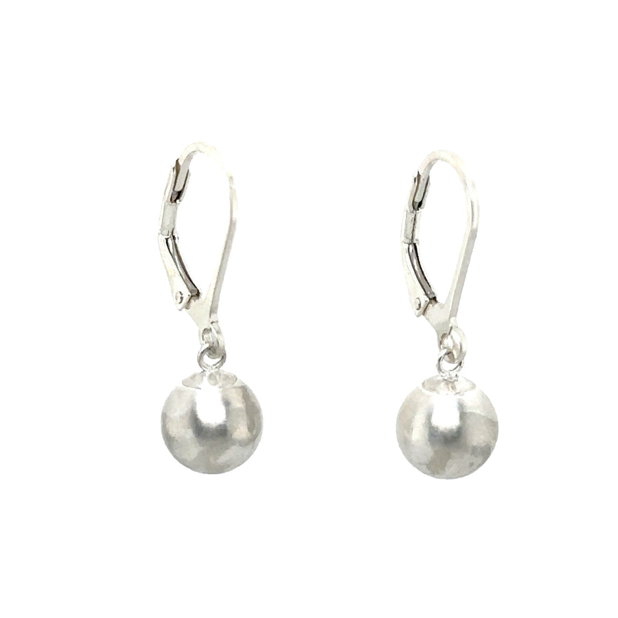 Earrings - Silver Balls - Large