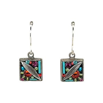 Earrings - Botanical Square