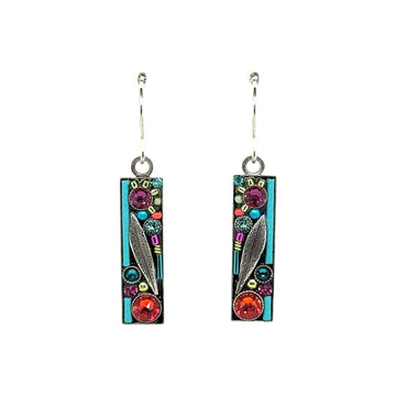 Earrings - Botanical Leaf Rectangle