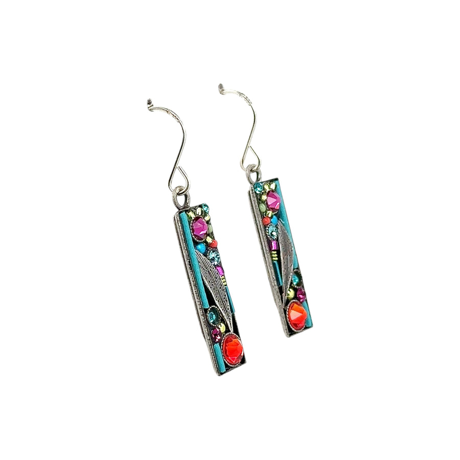 Earrings - Botanical Leaf Rectangle