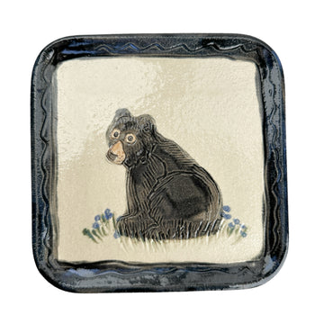Huckleberry Bear Cub Plate - Small