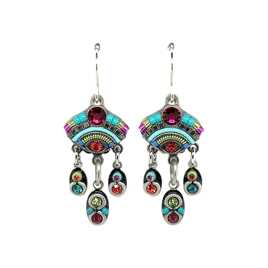 Earrings - Oval with Drops