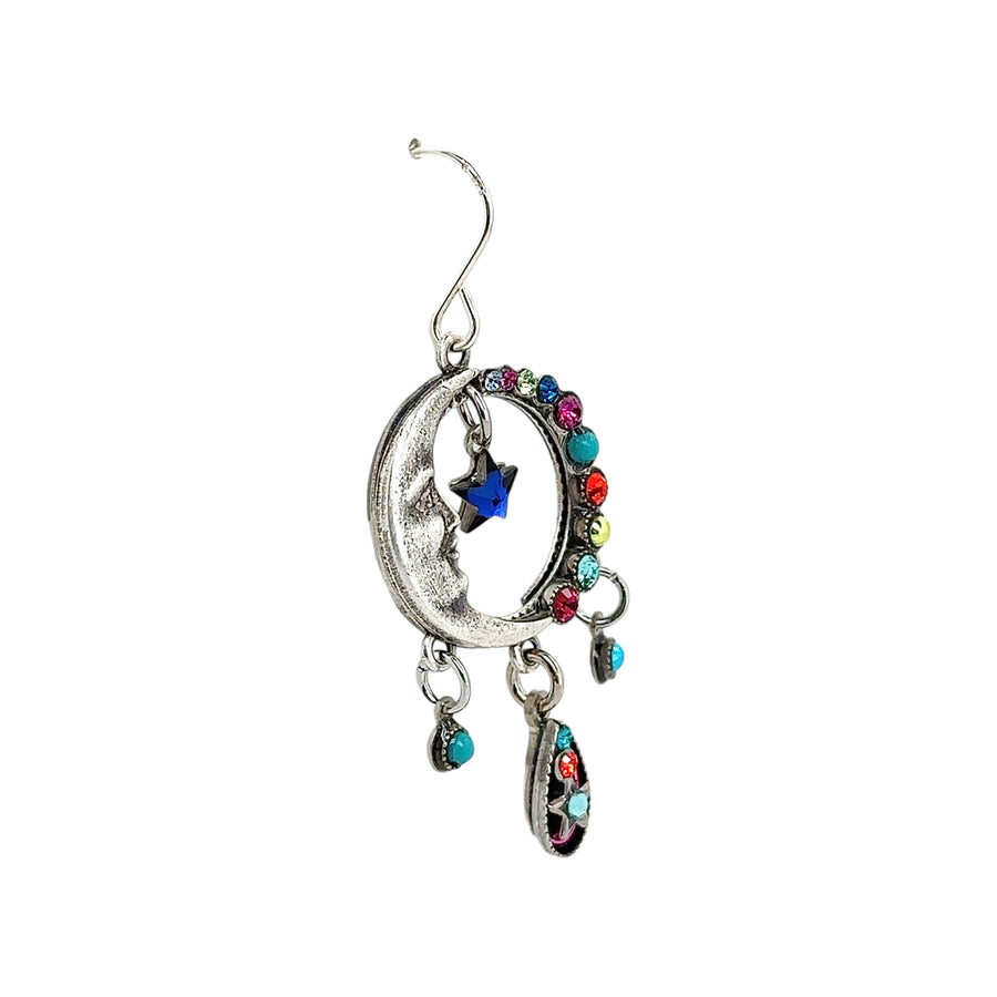 Earrings - Luna Star with Tear Drop Dangles