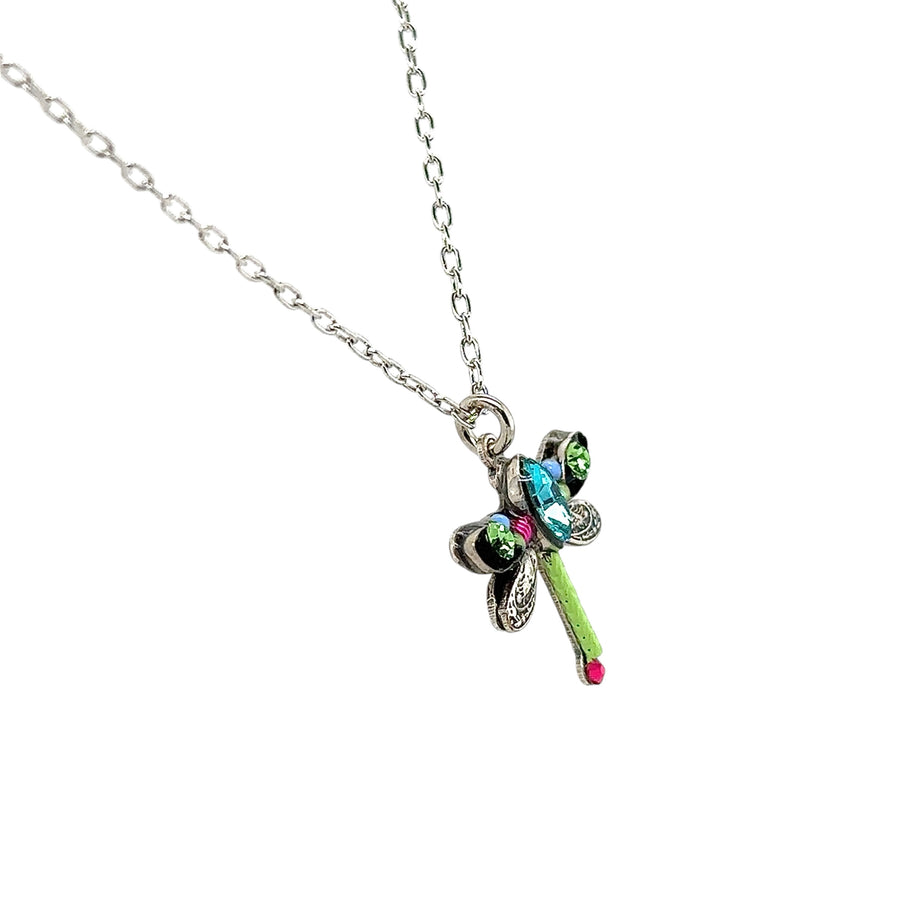 Necklace - Petite Dragonfly Multicolor