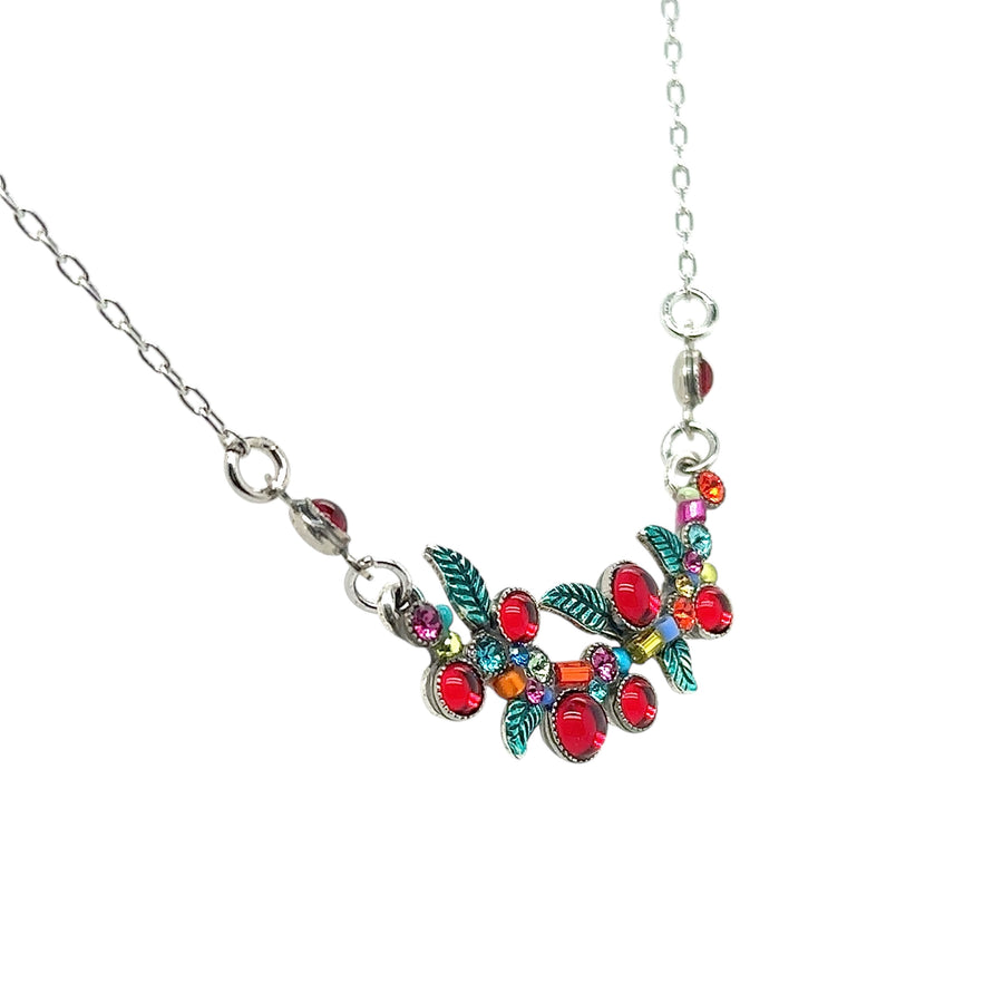 Necklace - Scallop Red Berries