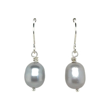 Earrings - Gray Pearl - Freshwater