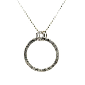 Necklace - Silver Circle on Ball Chain