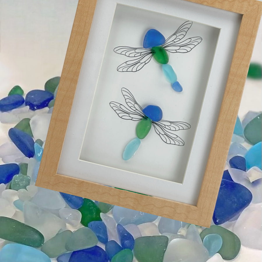 Sea Glass Dragonflies