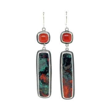 Earrings - Sonoran Sunset and Carnelian