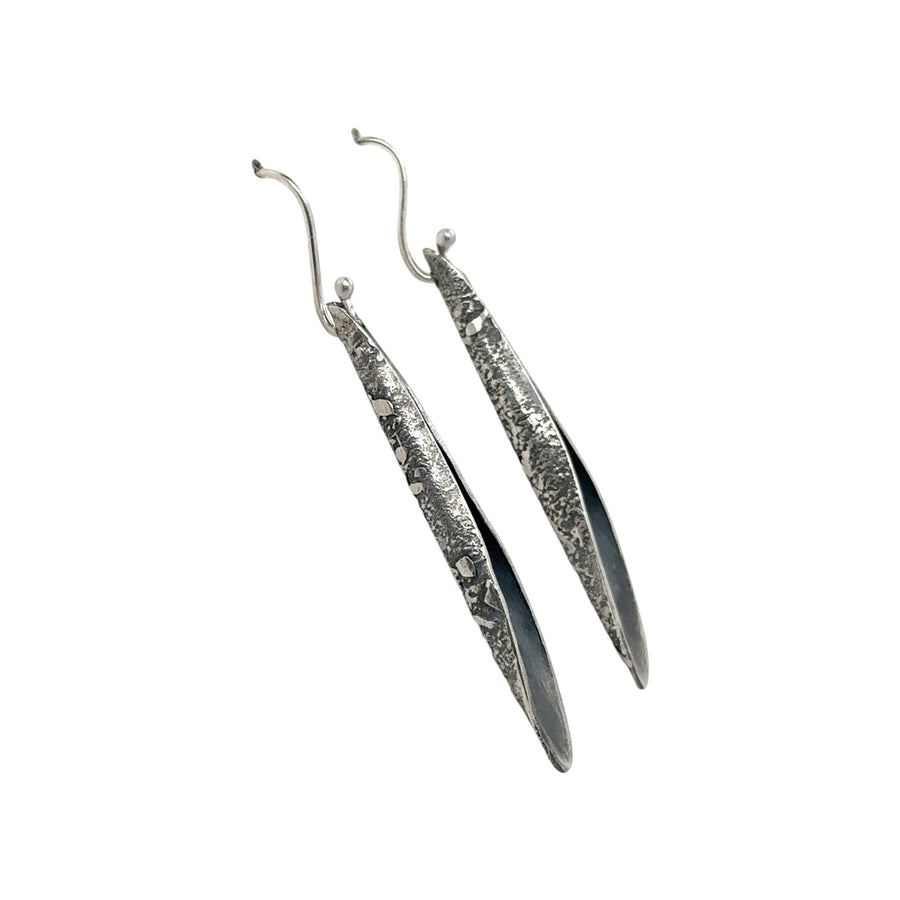 Earrings - Fused Silver Pods