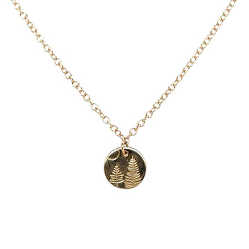 Necklace - Disk with Pines and Moon