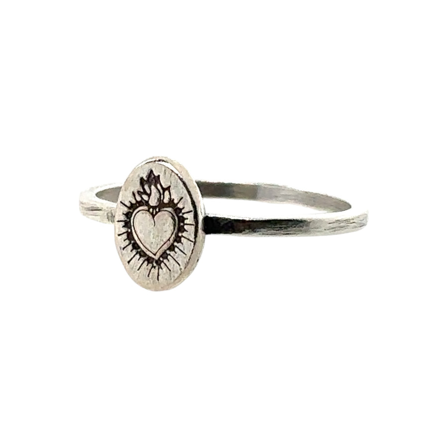 Ring - Burning Heart Band - Size 6.75