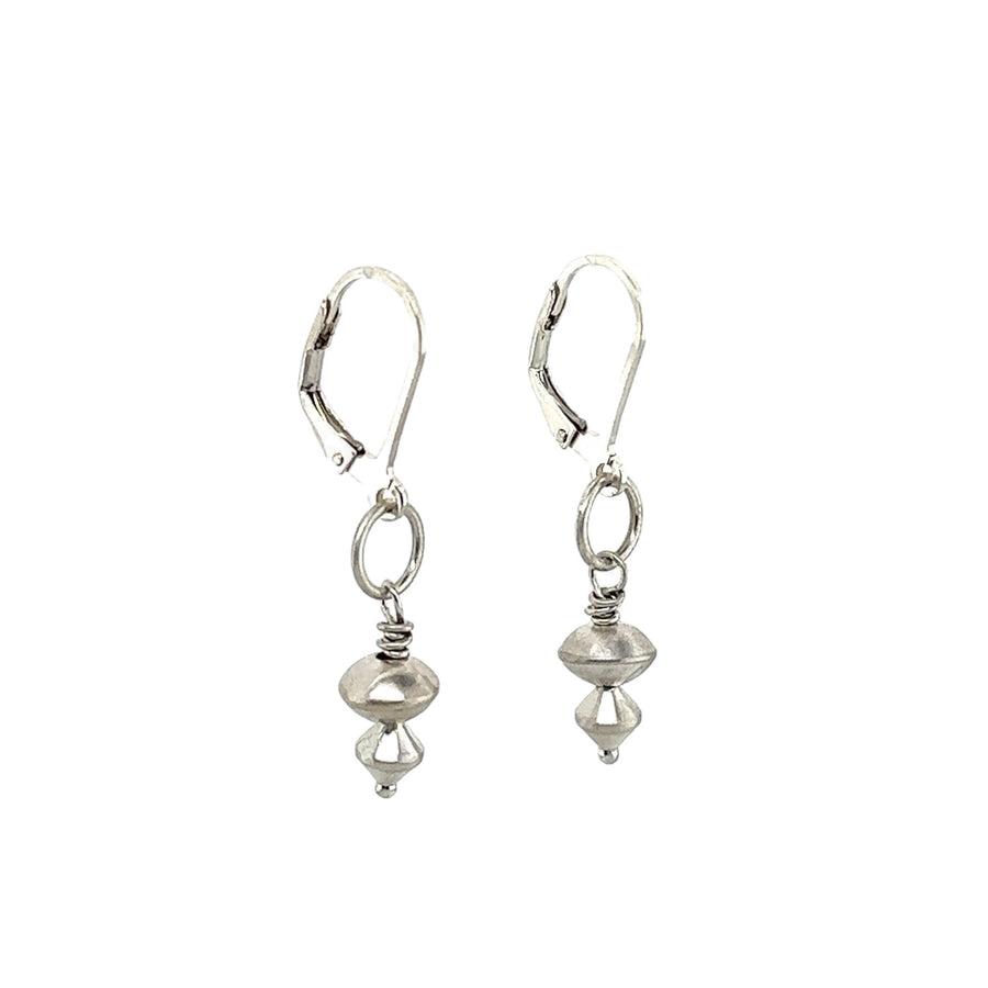 Earrings - Silver Bead Drops