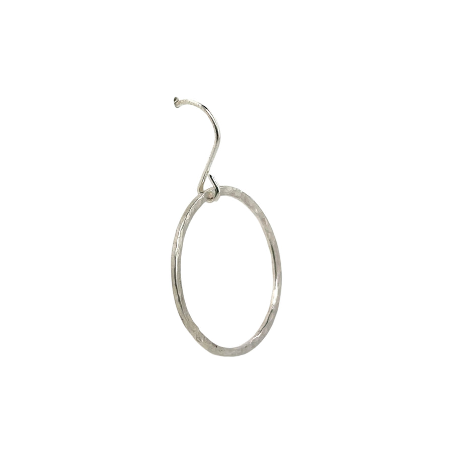 Earrings - Hammered Silver Circles