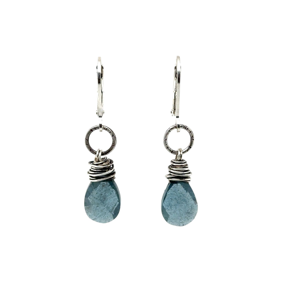 Earrings - Moss Aquamarine Briolettes