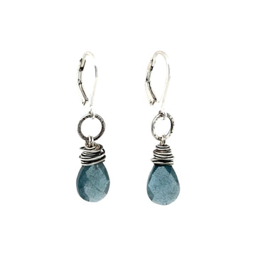 Earrings - Moss Aquamarine Briolettes