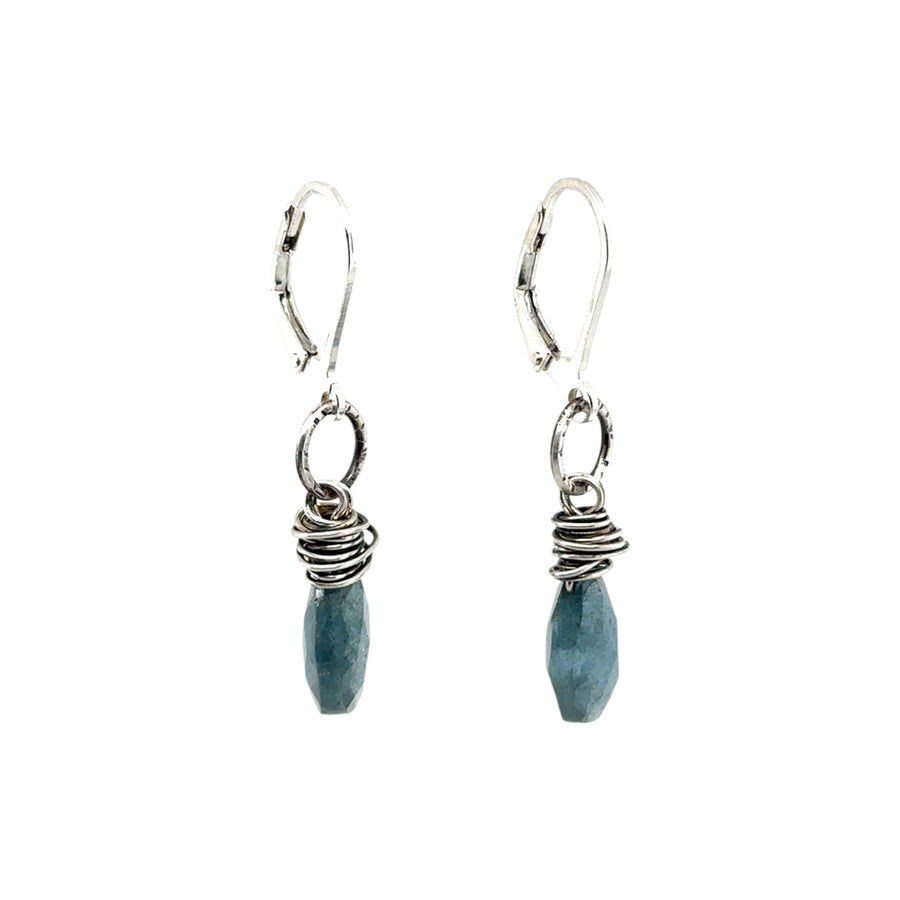 Earrings - Moss Aquamarine Briolettes