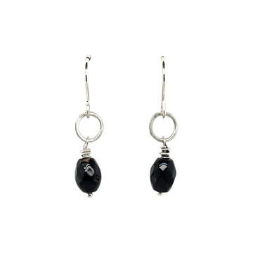 Earrings - Black Tourmaline - Tiny