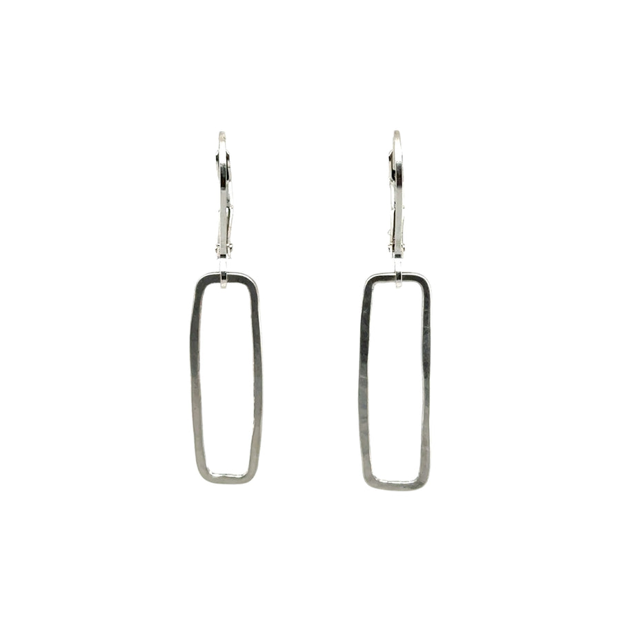 Earrings - Silver Rectangle