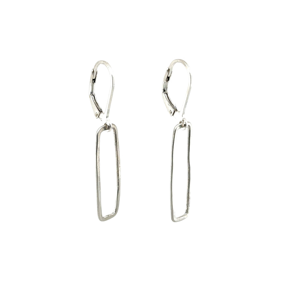 Earrings - Silver Rectangle