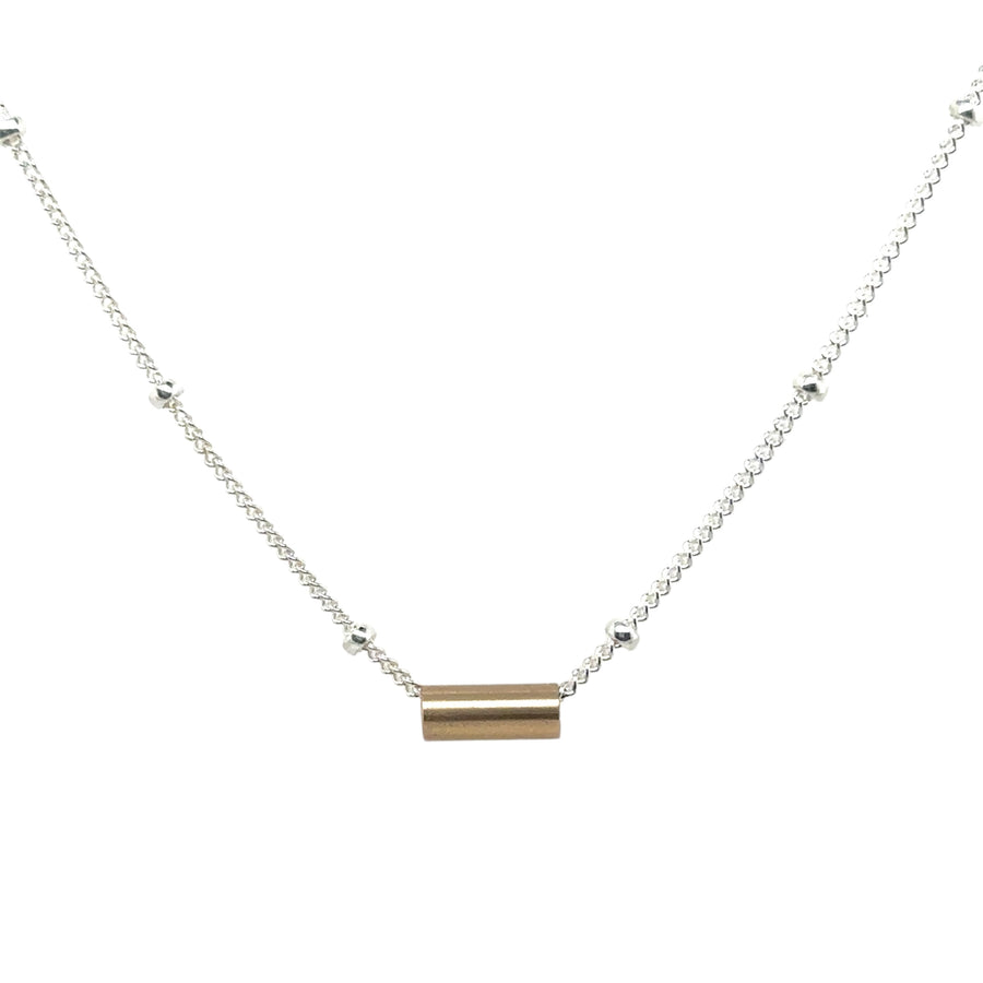 Necklace - 14K Tube on Satellite Chain