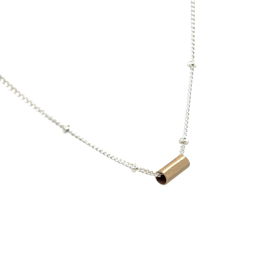 Necklace - 14K Tube on Satellite Chain