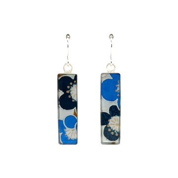 Earrings - Thin Bezel Rectangle Drop