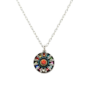 Necklace - Flower Pendant Multicolor