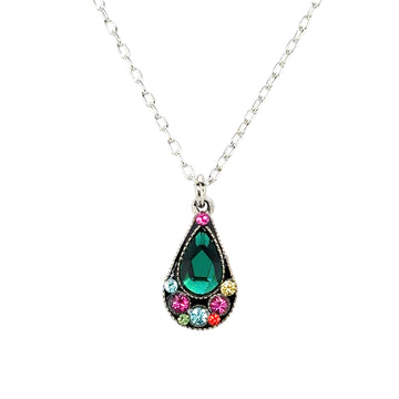 Necklace - Simple Drop Pendant Emerald