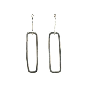 Earrings - Silver Rectangles