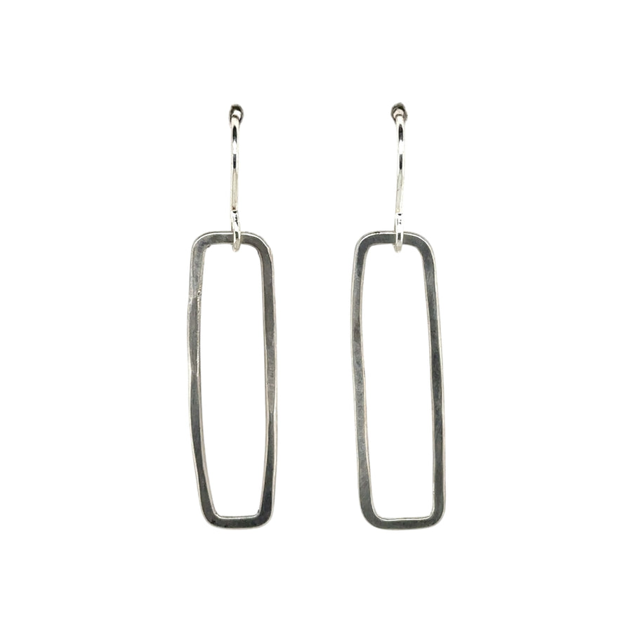 Earrings - Silver Rectangles