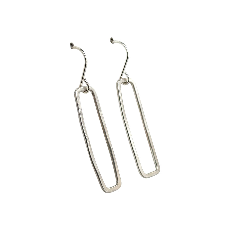 Earrings - Silver Rectangles