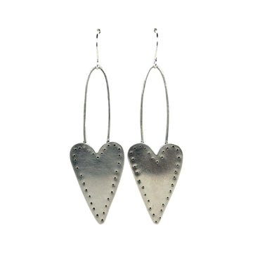 Earrings - Silver Hearts