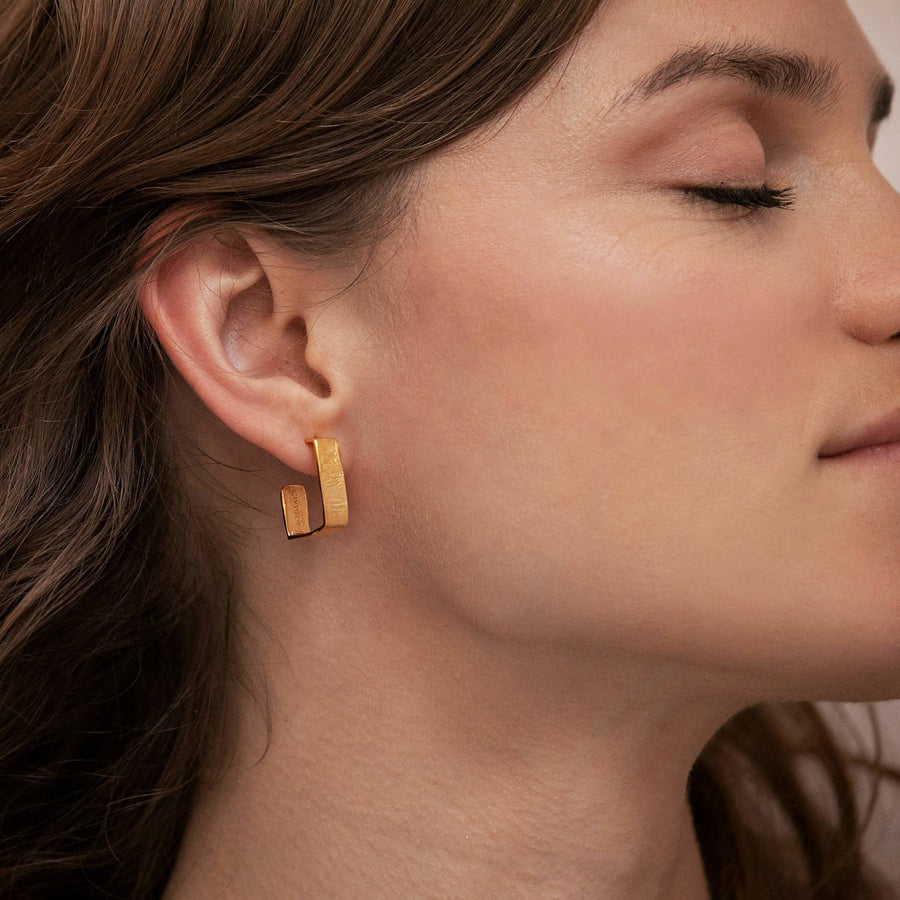 Lignis in Gold - Earrings - Wide - Medium