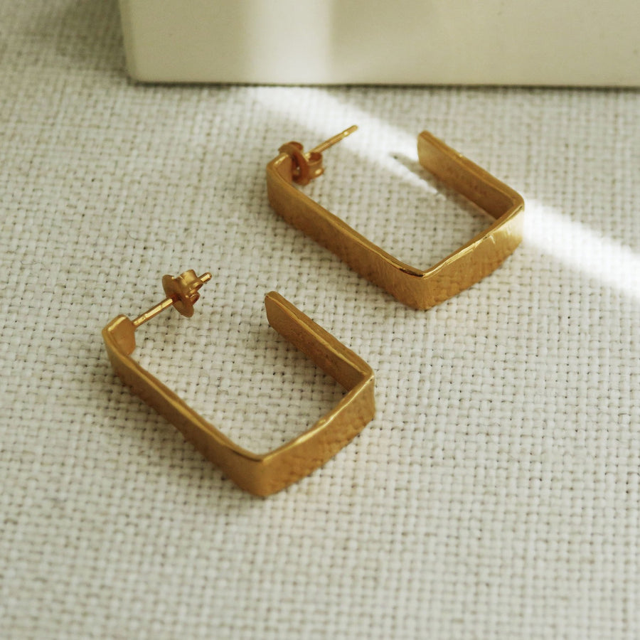 Lignis in Gold - Earrings - Wide - Large