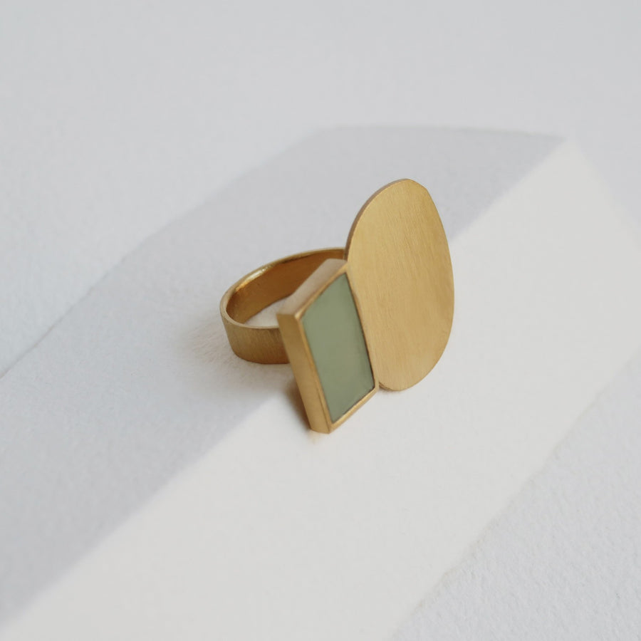 Collage in Gold - Ring - Size 7.5