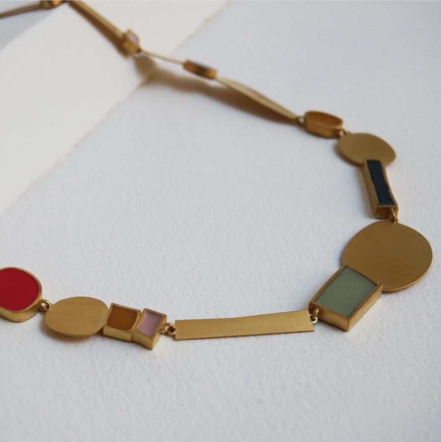Collage in Gold - Necklace