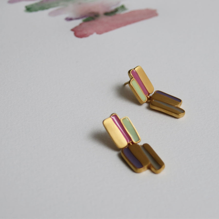 Palette in Gold - Earrings - Medium